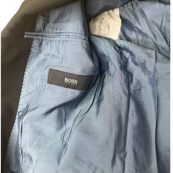 Hugo Boss black blazer virgin wool blend Scorsese Movie Jacket 46L - Picture 5 of 7